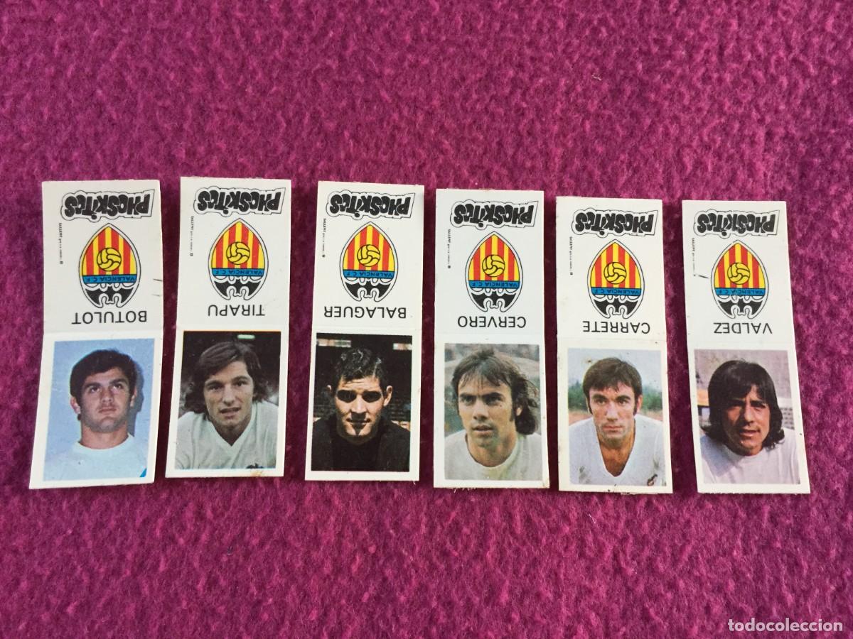 Cromos de F&uacute;tbol: VALENCIA CF - C. F. - 6 JUGADORES CROMOS DE PLASTICO PLANCHA - FUTBOL 1976 - PHOSKITOS