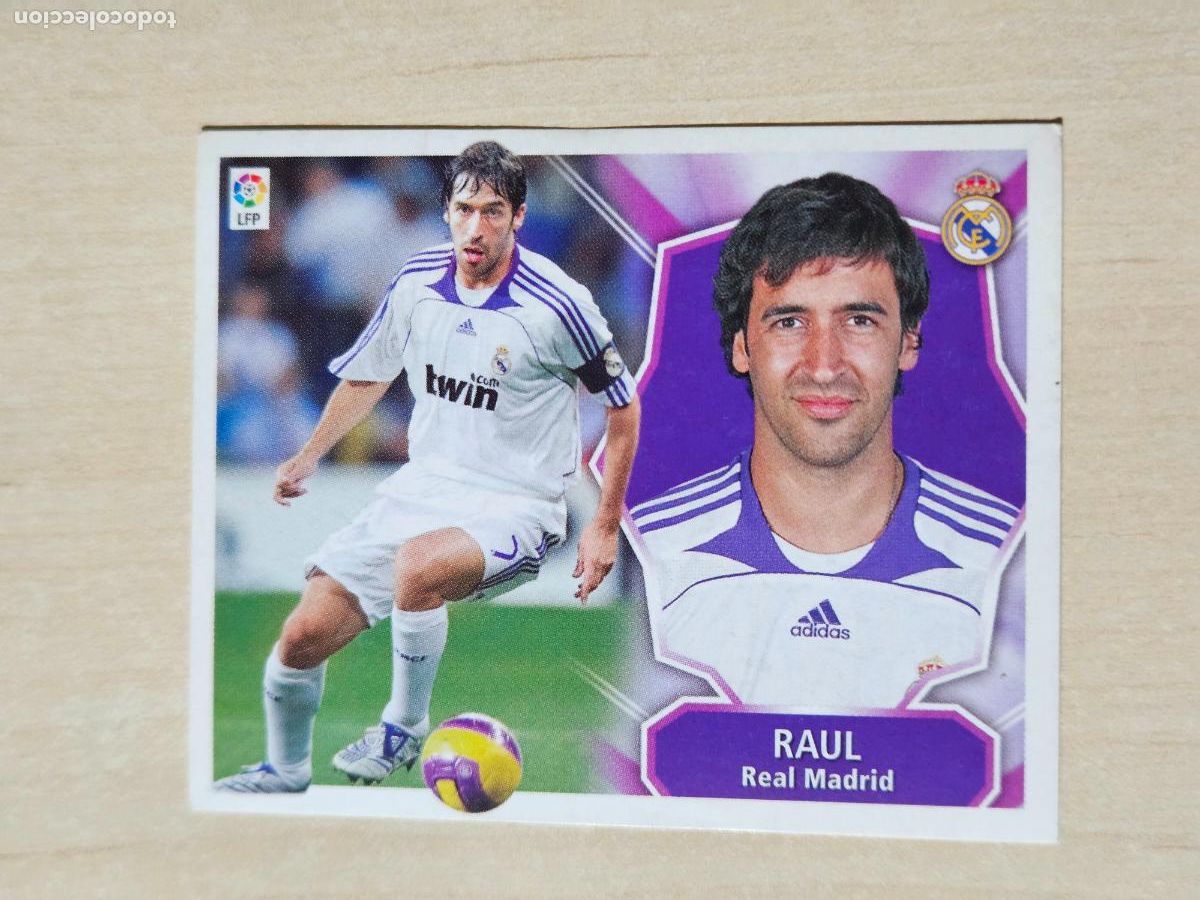 Cromos de F&uacute;tbol: CROMO RAUL - ESTE 2008 09 - 08 09 - CROMO SIN PEGAR - REAL MADRID