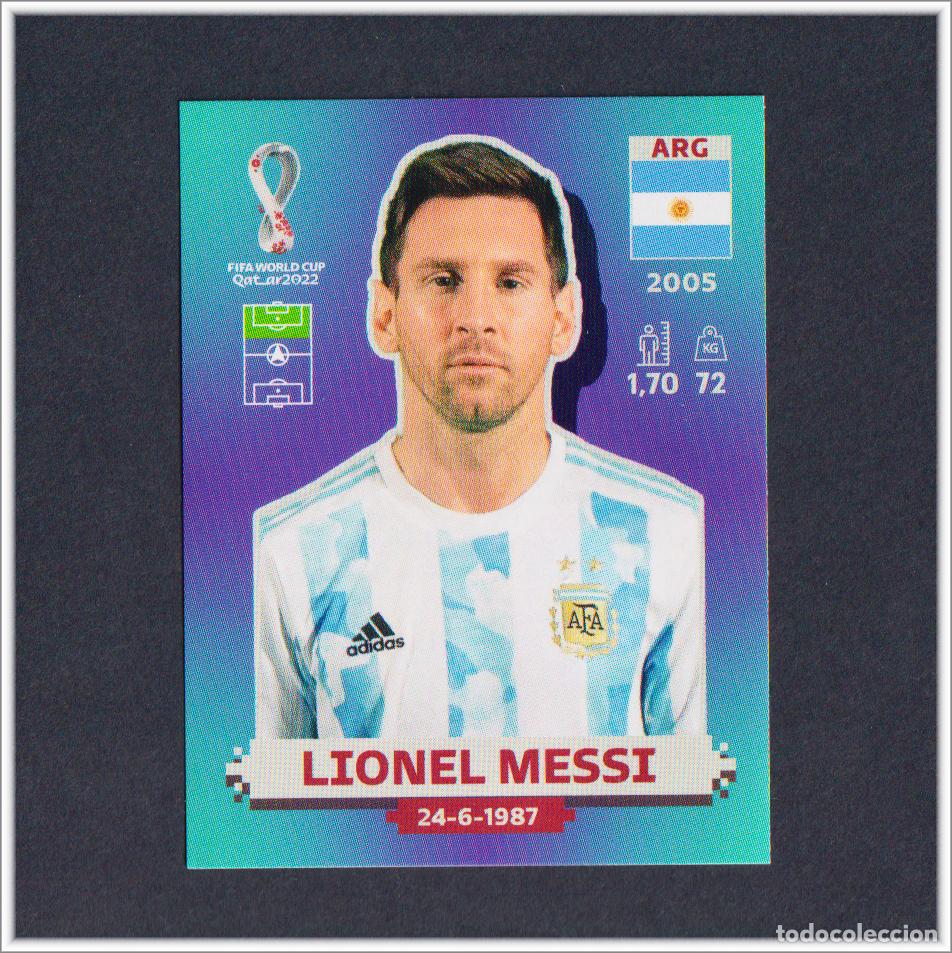 Figurine di Calcio: FIFA WORLD CUP QATAR 2022 PANINI MUNDIAL LIONEL MESSI ARG 20 ARGENTINA COLECCI&Oacute;N ALBUM CAMPE&Oacute;N
