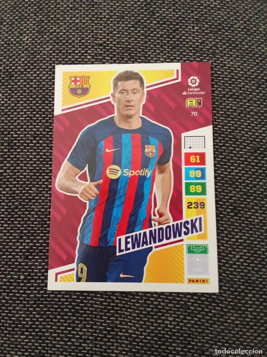 Cromos de F&uacute;tbol: 70 lewandowski FC Barcelona ADRENALYN 2022-23