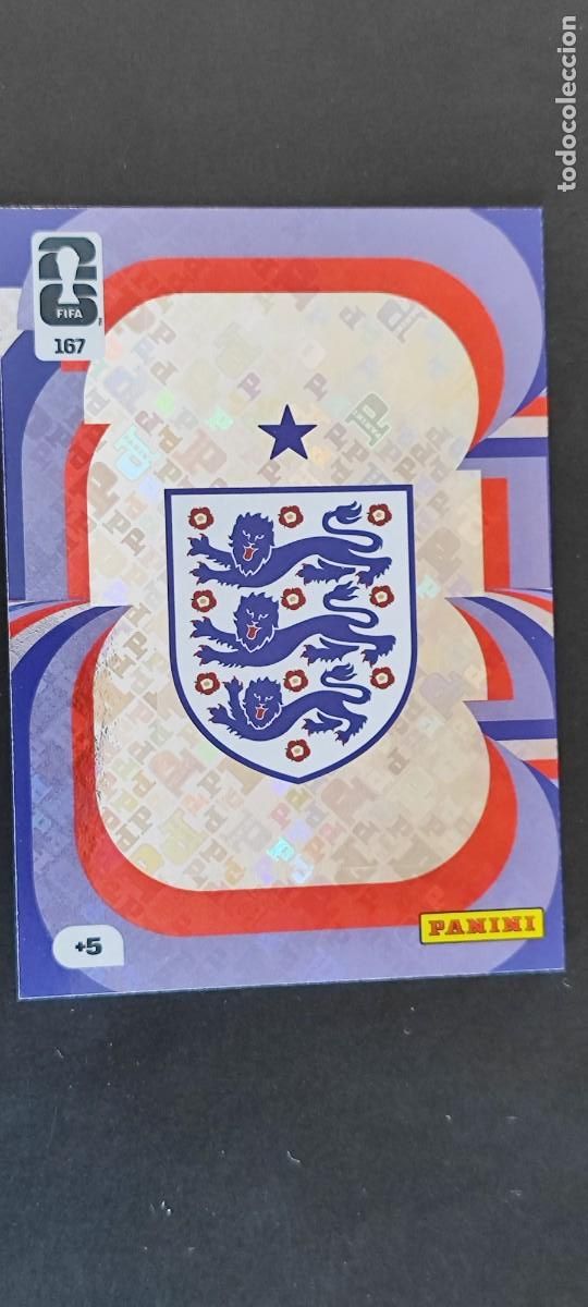 Cromos de F&uacute;tbol: ADRENALYN XL FIFA WORLD CUP 2026 CARD ESCUDO INGLATERRA # 167 PANINI