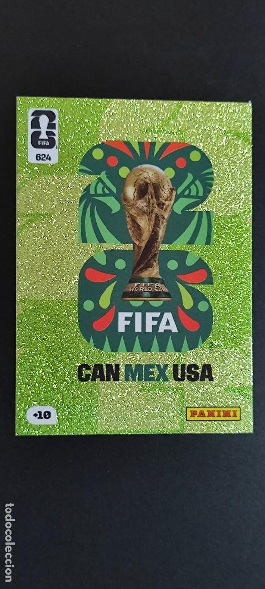 Cromos de Futebol: ADRENALYN XL FIFA WORLD CUP 2026 CARD VERDE LOGOTIPO FIFA CAN MEX USA # 624 PANINI