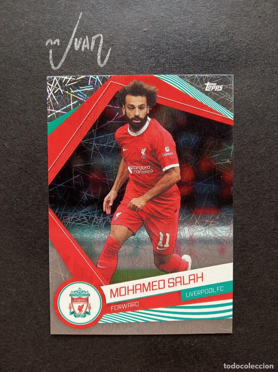Cromos de F&uacute;tbol: LFC-17 PARALELA ELECTRO MOHAMED SALAH EGIPTO ⚽ TOPPS &reg; LIVERPOOL FAN SET 2023 2024 23 24 NUEVO
