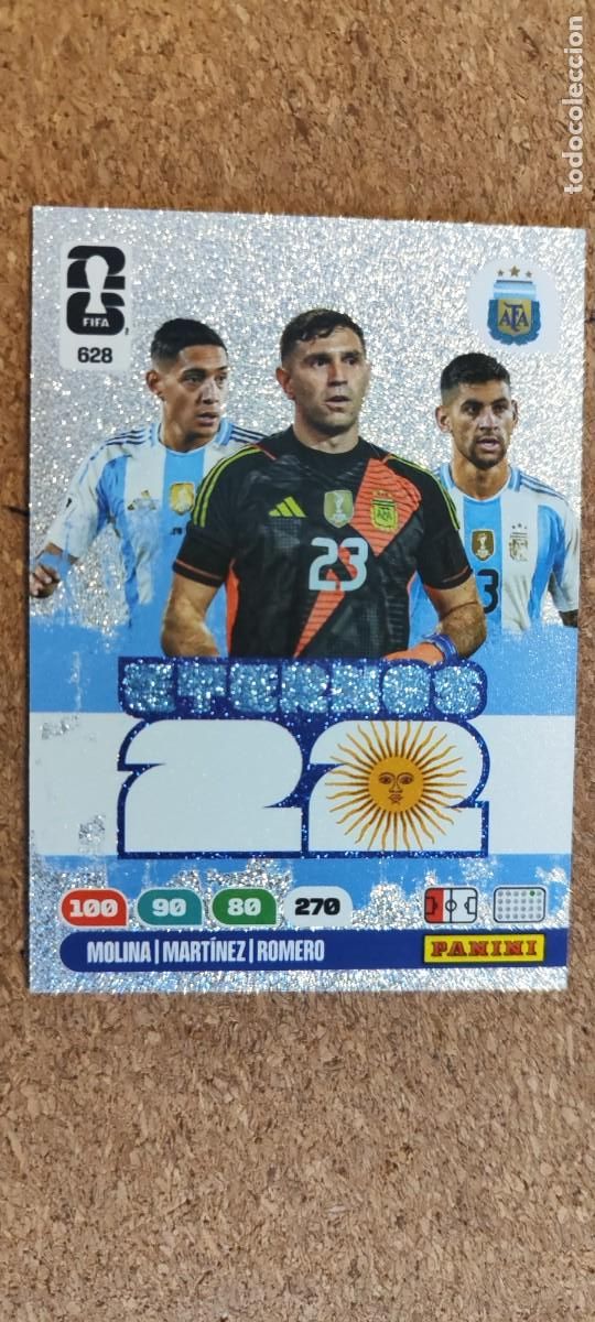 Cromos de F&uacute;tbol: ADRENALYN XL FIFA WORLD CUP 2026 CARD ETERNOS 22 ARGENTINA # 628 PANINI