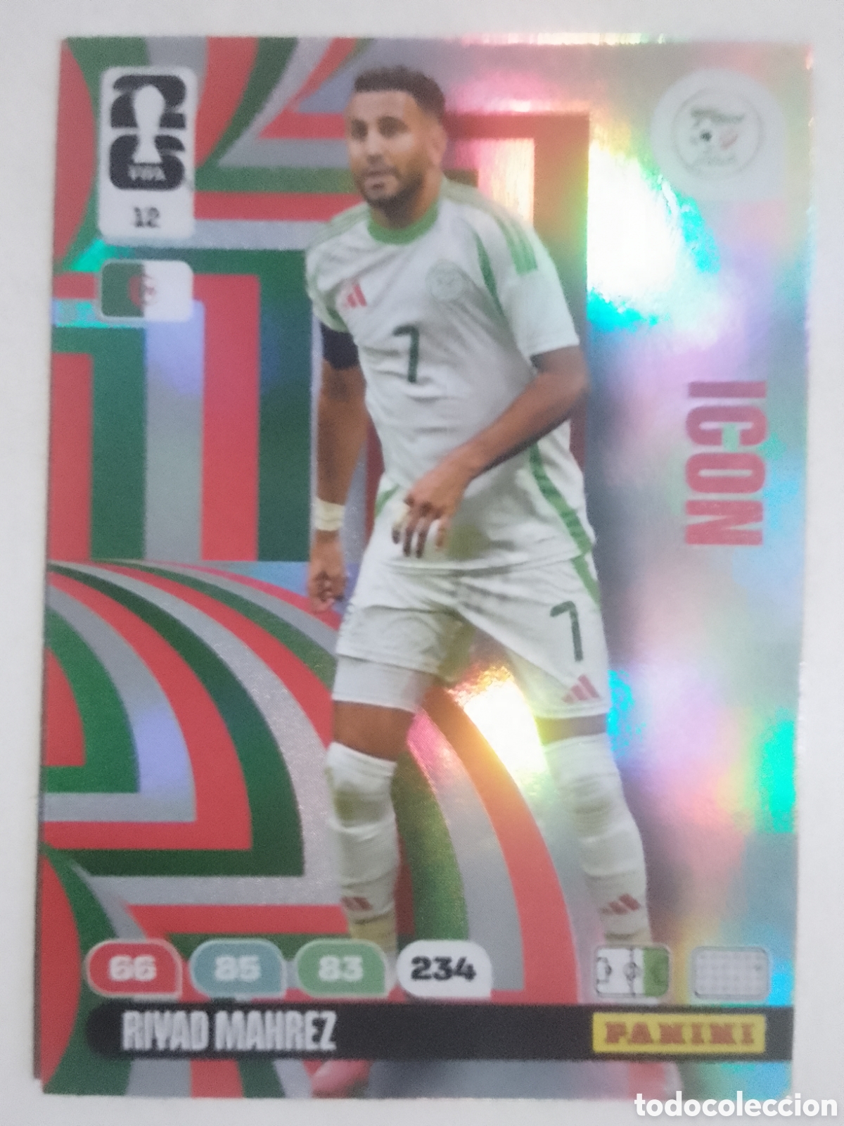 Cromos de F&uacute;tbol: Adrenalyn XL FIFA WORLD CUP 2026 n&deg; 12 Riyad Mahrez &bull; Argelia. ICON.