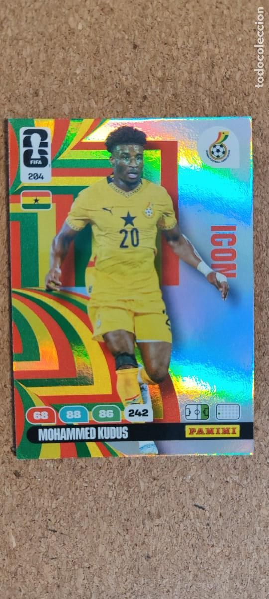 Figurine di Calcio: ADRENALYN XL FIFA WORLD CUP 2026 CARD ICON KUDUS GHANA # 204 PANINI