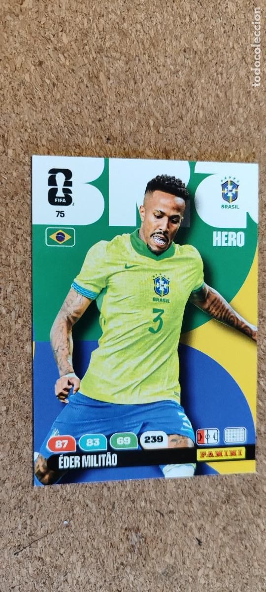 Cromos de F&uacute;tbol: ADRENALYN XL FIFA WORLD CUP 2026 CARD HERO MILITAO BRASIL # 75 PANINI