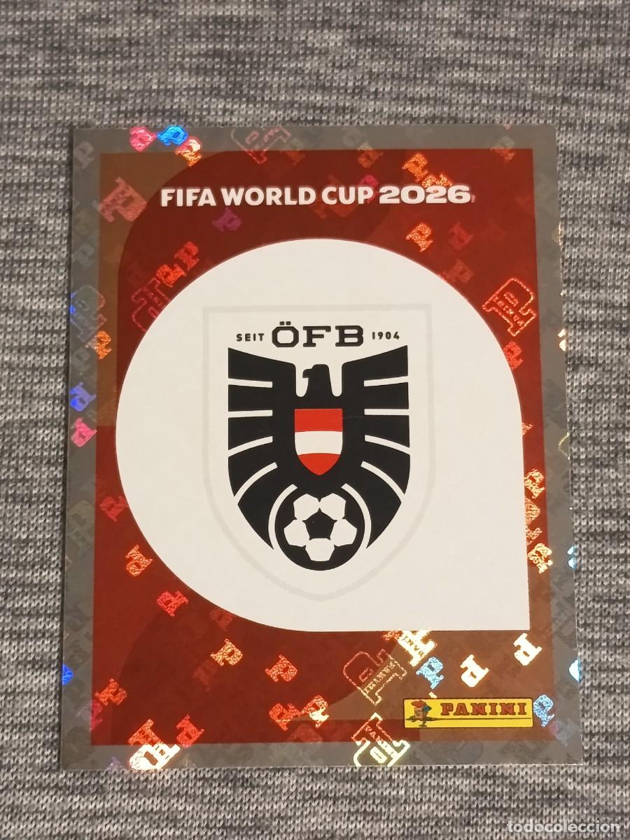 Cromos de F&uacute;tbol: ESCUDO AUSTRIA AUT 1 STICKER MUNDIAL 2026 PANINI FIFA WORLD CUP NUEVO