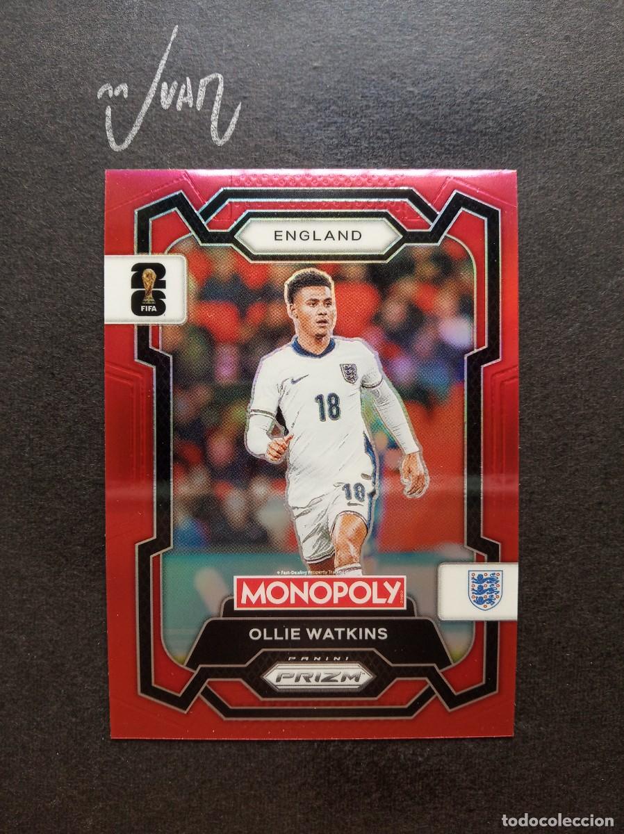 Cromos de F&uacute;tbol: 25 RED PRIZM OLLIE WATKINS INGLATERRA ASTON VILLA ⚽ PANINI &reg; MONOPOLY PRIZM FIFA WORLD CUP 2026 26