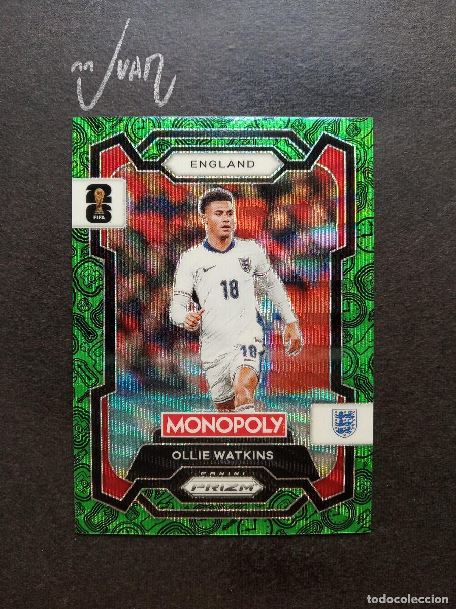 Cromos de F&uacute;tbol: 25 GREEN PRIZM OLLIE WATKINS INGLATERRA ASTON VILLA ⚽ PANINI &reg; MONOPOLY PRIZM FIFA WORLD CUP 2026 26