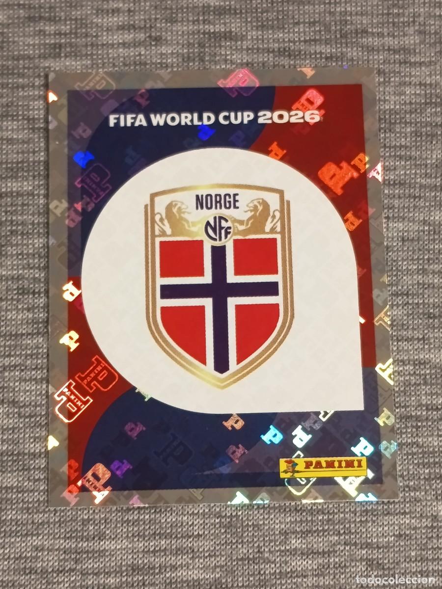 Cromos de F&uacute;tbol: ESCUDO NORUEGA NOR 1 STICKER MUNDIAL 2026 PANINI FIFA WORLD CUP NUEVO