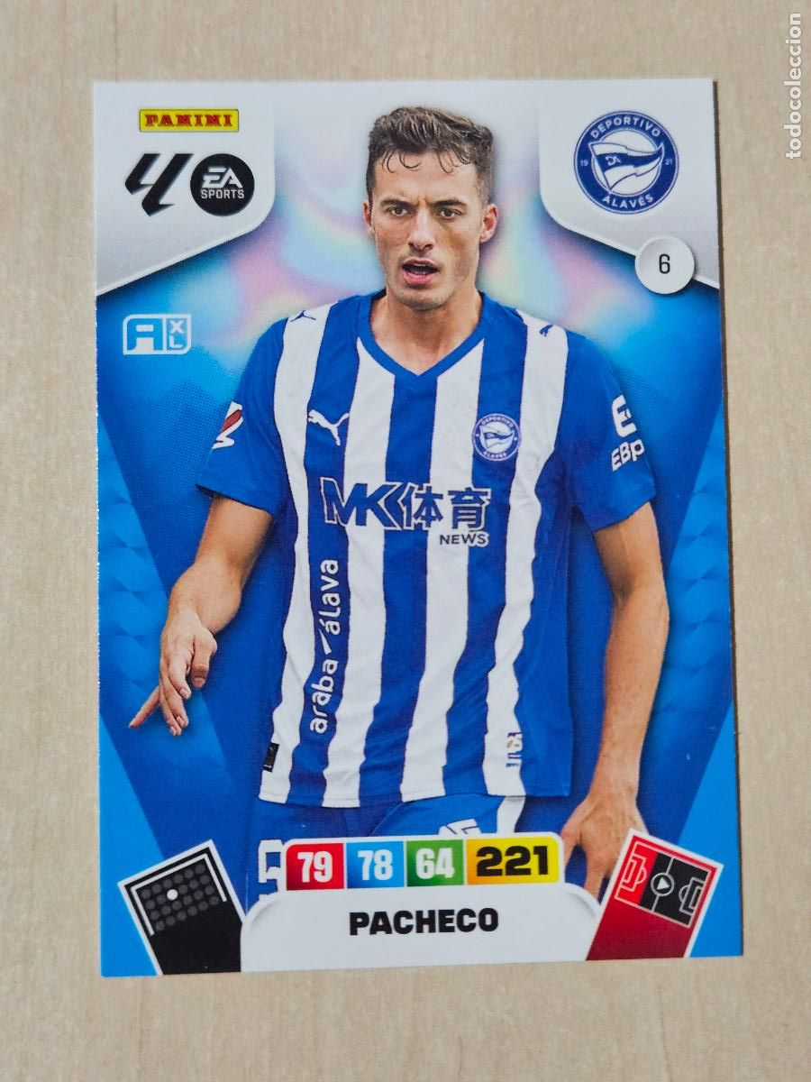 Cromos de F&uacute;tbol: FICHA N&ordm; 6 PACHECO - ADRENALYN 25 26 - PANINI 2025 - 26 - CROMO - ALAVES