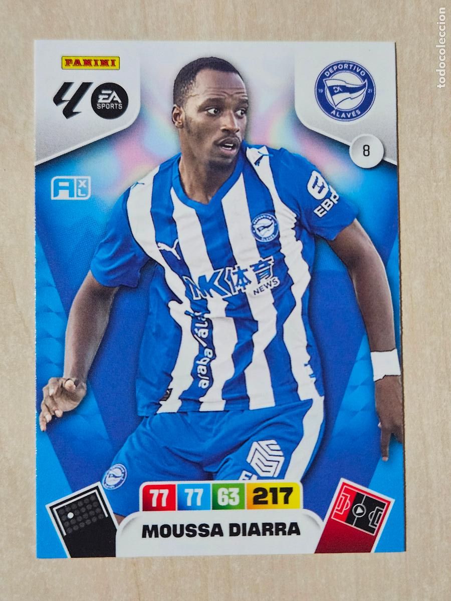Cromos de F&uacute;tbol: FICHA N&ordm; 8 MOUSSA DIARRA - ADRENALYN 25 26 - PANINI 2025 - 26 - CROMO - ALAVES