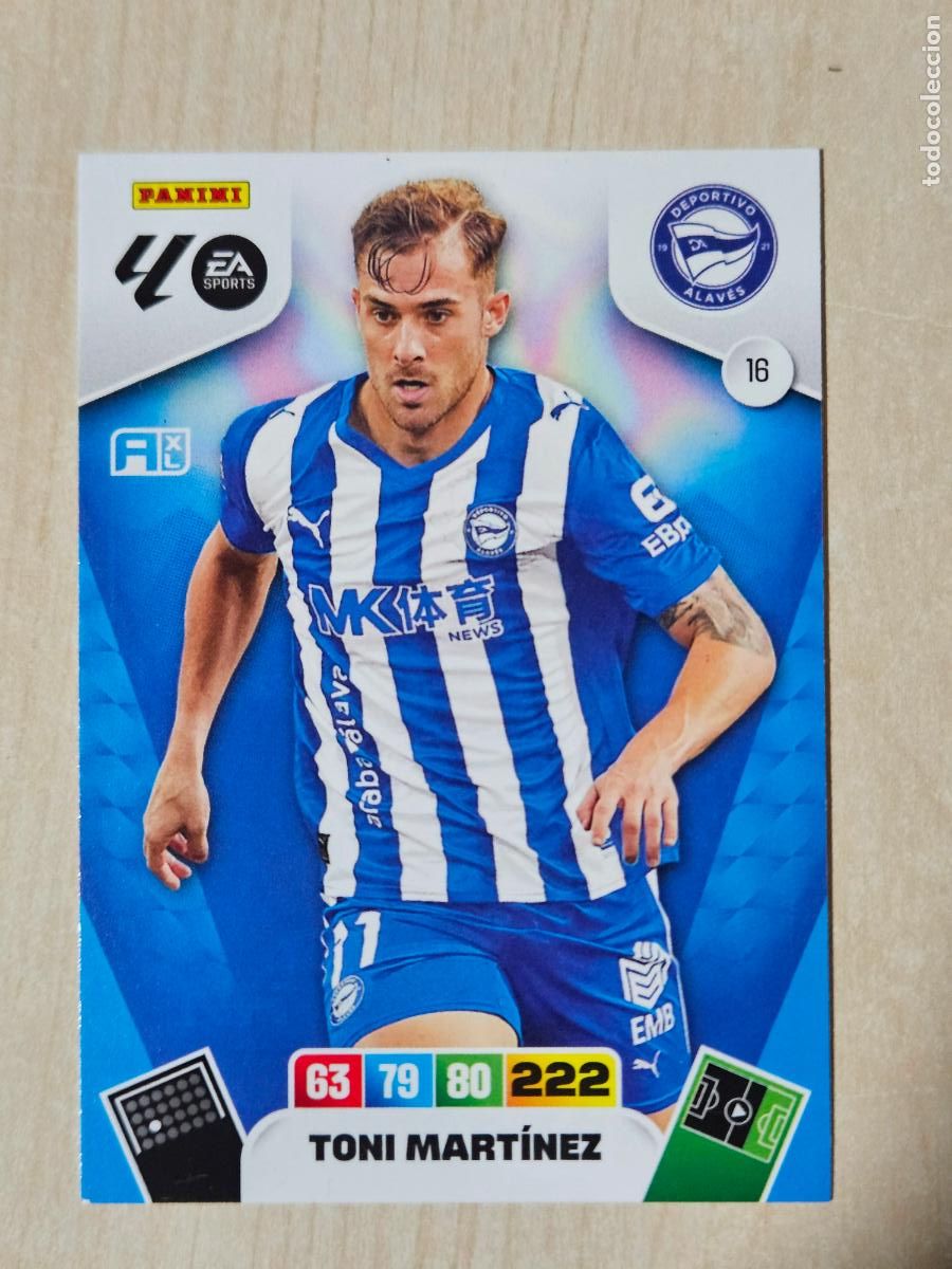 Cromos de Futebol: FICHA N&ordm; 16 TONI MARTINEZ - ADRENALYN 25 26 - PANINI 2025 - 26 - CROMO - ALAVES