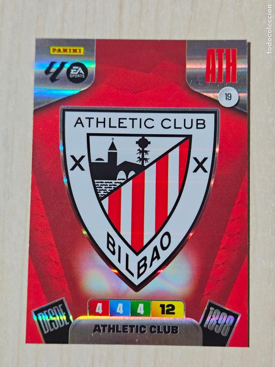 Cromos de Futebol: FICHA N&ordm; 19 ESCUDO - ADRENALYN 25 26 - PANINI 2025 - 26 - CROMO - ATHLETIC DE BILBAO