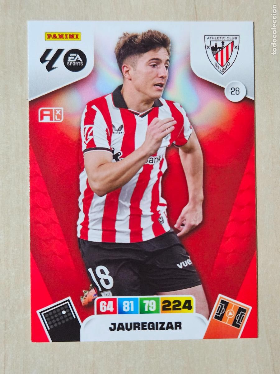 Cromos de F&uacute;tbol: FICHA N&ordm; 28 JAUREGIZAR - ADRENALYN 25 26 - PANINI 2025 - 26 - CROMO - ATHLETIC DE BILBAO