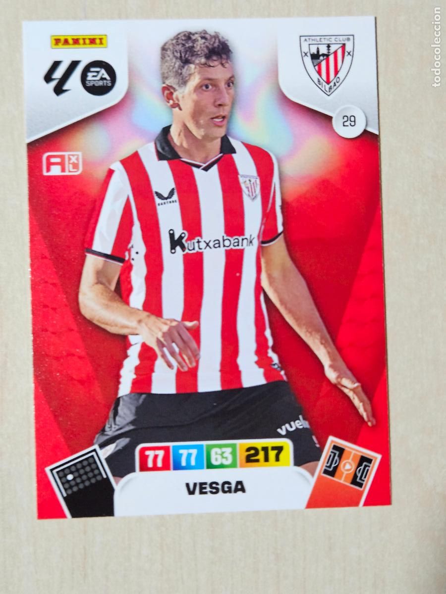Cromos de F&uacute;tbol: FICHA N&ordm; 29 VESGA - ADRENALYN 25 26 - PANINI 2025 - 26 - CROMO - ATHLETIC DE BILBAO