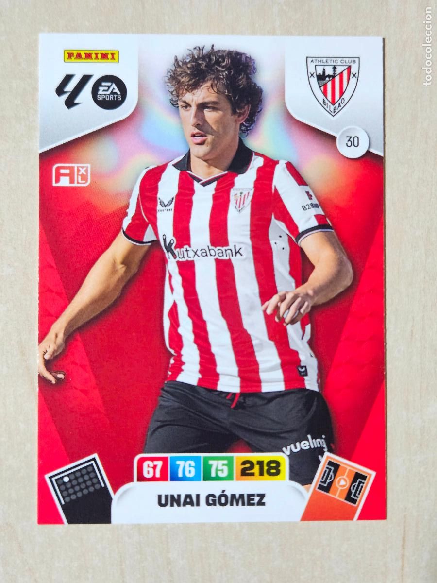Cromos de F&uacute;tbol: FICHA N&ordm; 30 UNAI GOMEZ - ADRENALYN 25 26 - PANINI 2025 - 26 - CROMO - ATHLETIC DE BILBAO