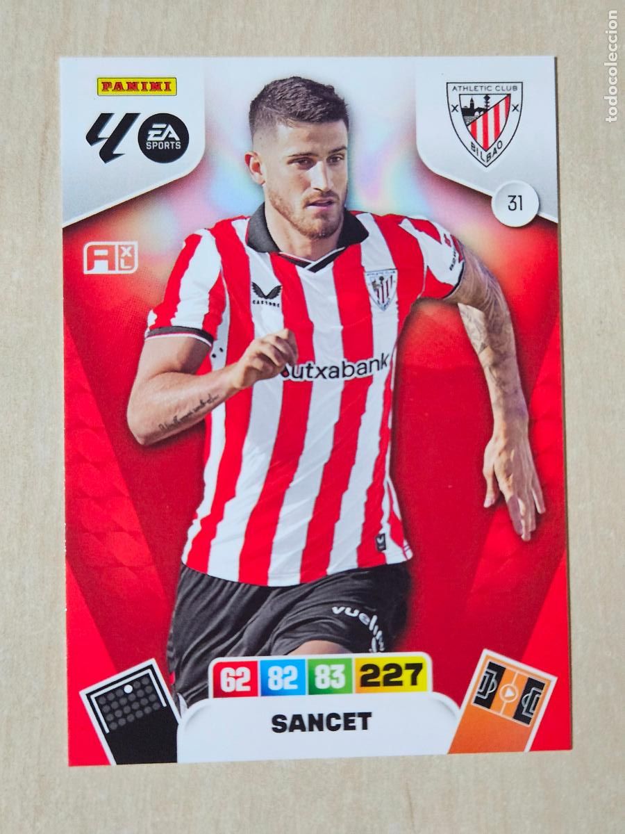 Cromos de F&uacute;tbol: FICHA N&ordm; 31 SANCET - ADRENALYN 25 26 - PANINI 2025 - 26 - CROMO - ATHLETIC DE BILBAO
