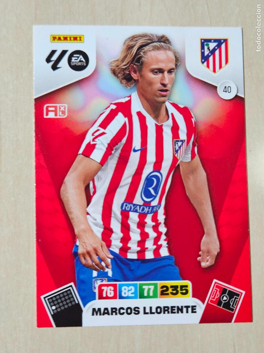 Cromos de F&uacute;tbol: FICHA N&ordm; 40 MARCOS LLORENTE - ADRENALYN 25 26 - PANINI 2025 - 26 - CROMO - ATLETICO DE MADRID