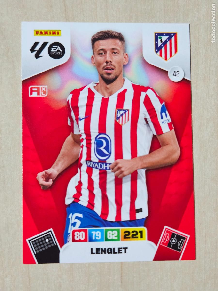 Cromos de F&uacute;tbol: FICHA N&ordm; 42 LENGLET - ADRENALYN 25 26 - PANINI 2025 - 26 - CROMO - ATLETICO DE MADRID