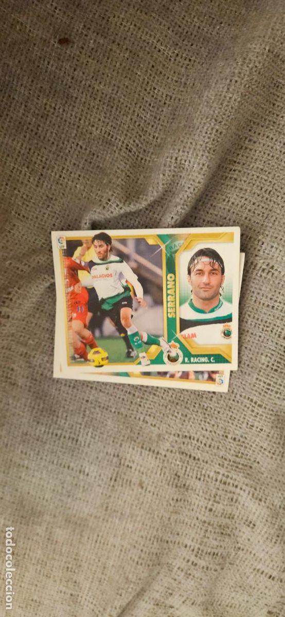 Fu&szlig;ball-Sticker: racing de santander serrano este 2011 2012 11 12 sin pegar trading card