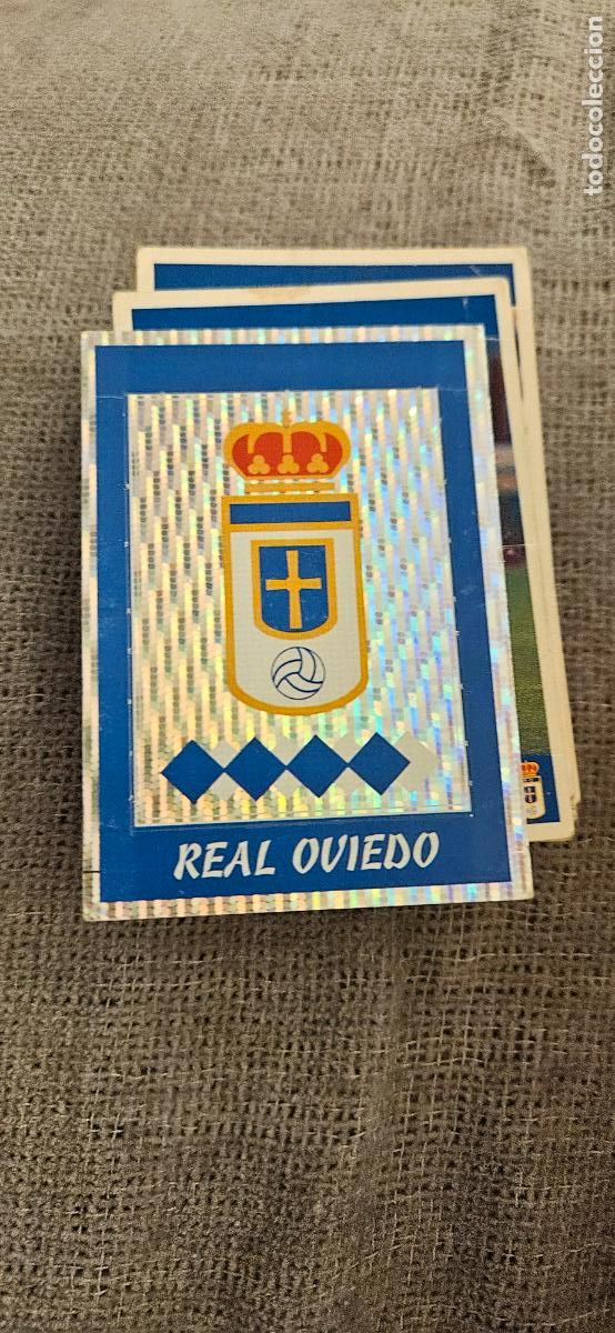 Cromos de Futebol: oviedo escudo panini 1997 1998 97 98 pop up dificil trading card