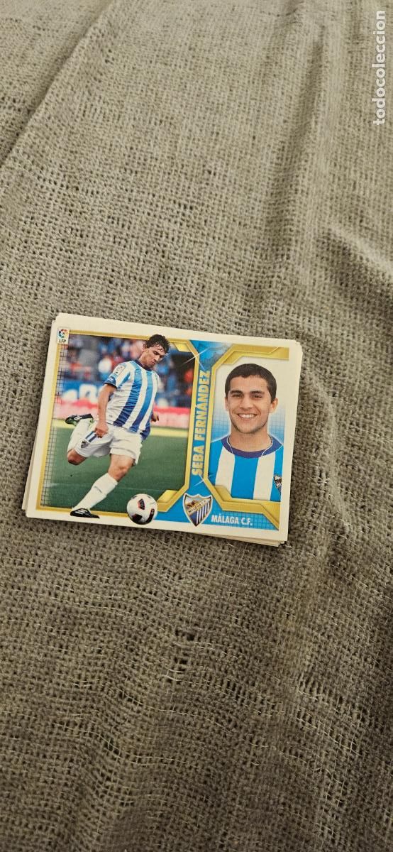 Football Stickers: MALAGA seba fernandez este 2011 2012 11 12 sin pegar trading card