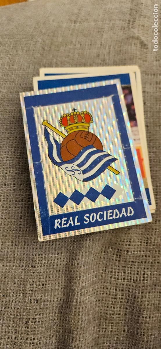 Cromos de F&uacute;tbol: real sociedad escudo panini 1997 1998 97 98 pop up dificil trading card