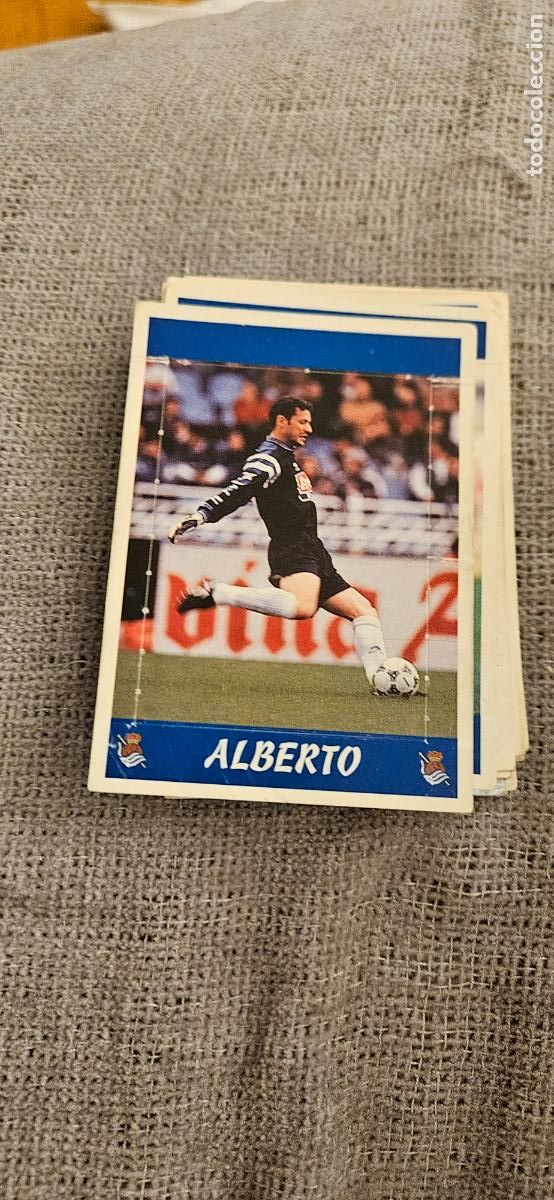 Cromos de F&uacute;tbol: real sociedad alberto panini 1997 1998 97 98 pop up dificil trading card