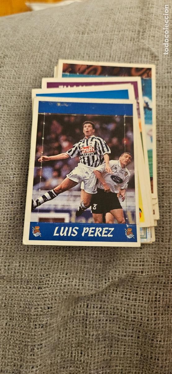 Cromos de F&uacute;tbol: real sociedad luis perez panini 1997 1998 97 98 pop up dificil trading card