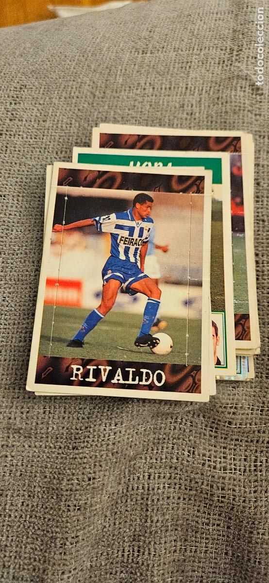 Cromos de F&uacute;tbol: rivaldo deportivo de la coru&ntilde;a panini 1997 1998 97 98 pop up dificil trading card