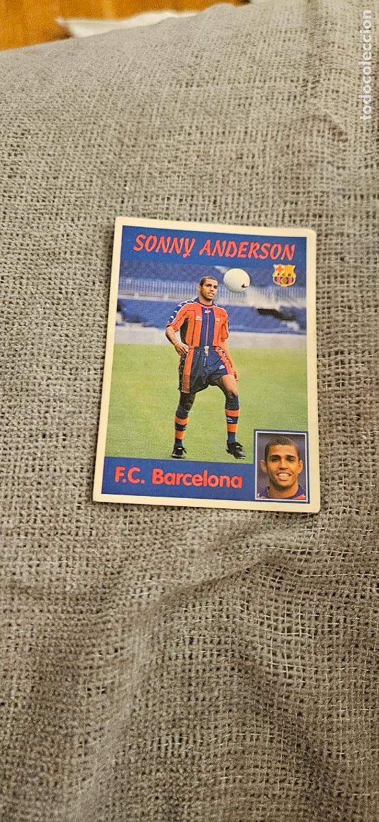 Cromos de F&uacute;tbol: ANDERSON barcelona 29 panini 1997 1998 97 98 pop up dificil trading card