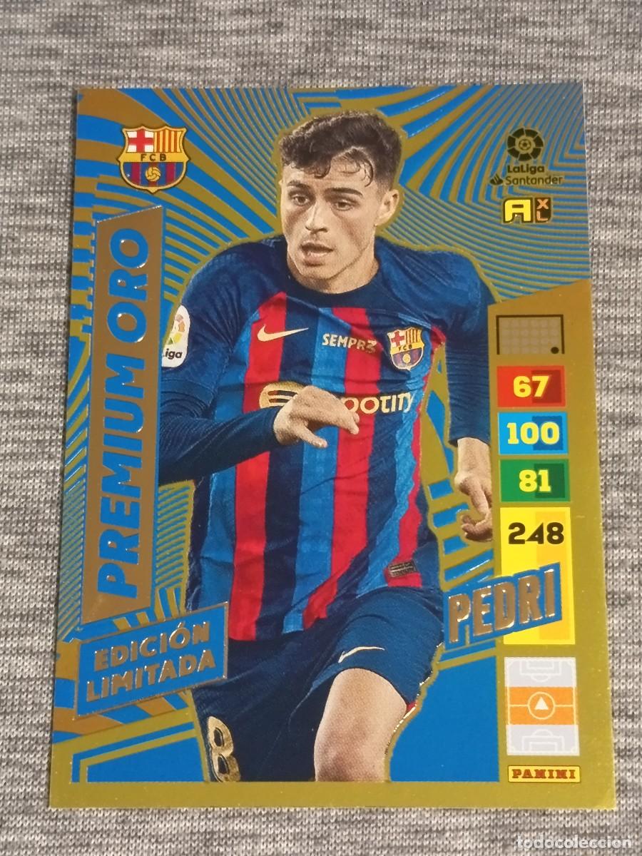 Figurine di Calcio: ADRENALYN XL 22-23 PEDRI PREMIUM ORO EDICION LIMITADA NUEVO
