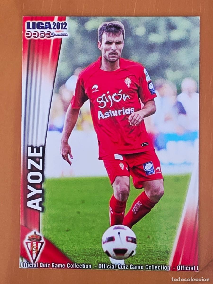 Cromos de F&uacute;tbol: 257 Ayoze, Sporting de Gij&oacute;n, Mundicromo Sport Fichas Quiz de la Liga 2011 2012 11 12