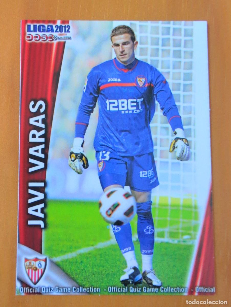 Cromos de F&uacute;tbol: 113 Javi Varas, Sevilla FC, Mundicromo Sport Fichas Quiz de la Liga 2011 2012 11 12