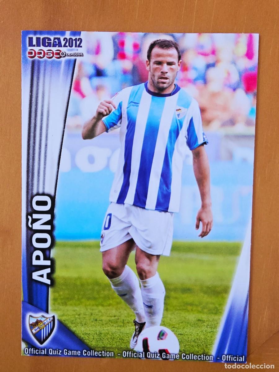 Cromos de F&uacute;tbol: 281 Apo&ntilde;o, M&aacute;laga CF, Mundicromo Sport Fichas Quiz de la Liga 2011 2012 11 12