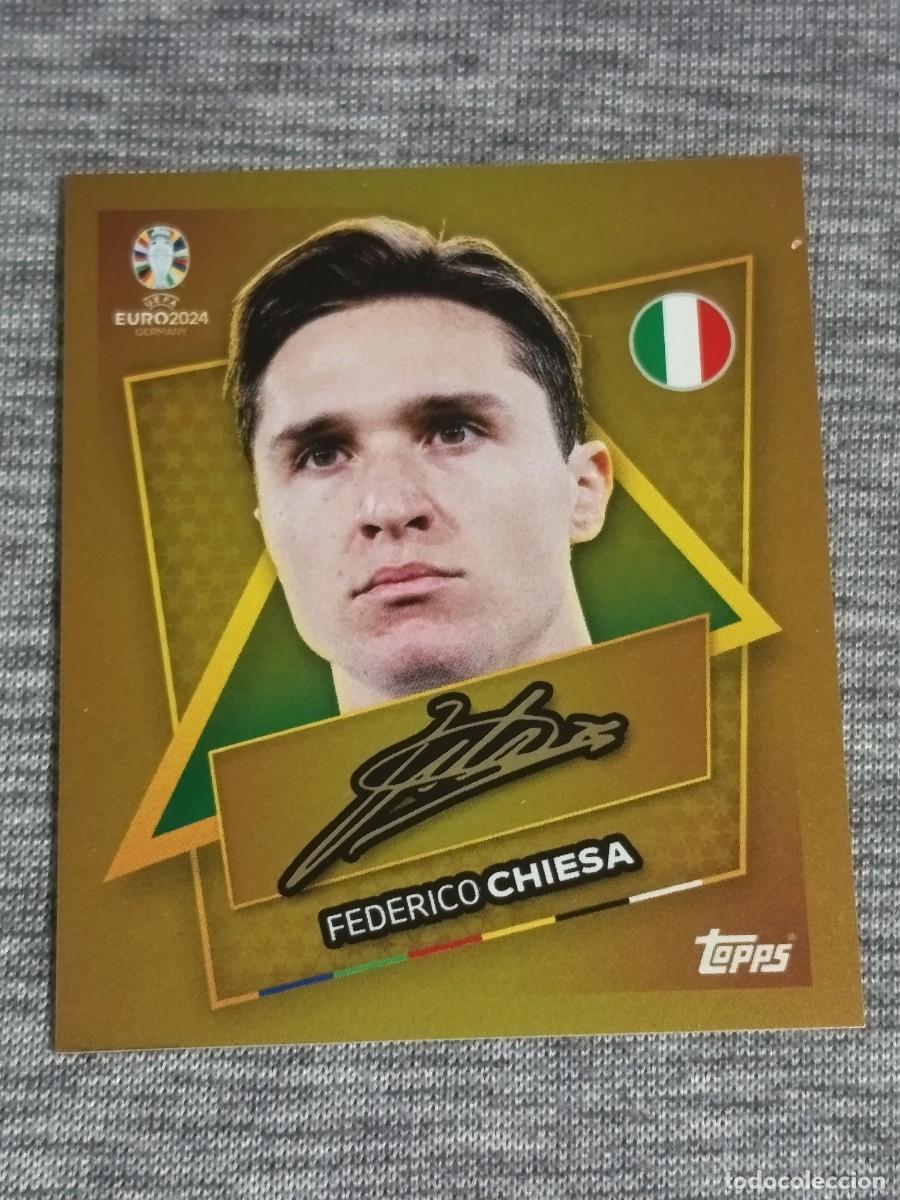 Cromos de Futebol: EURO 2024 TOPPS STICKERS SP ITA CHIESA FIRMADA nuevo sin pegar