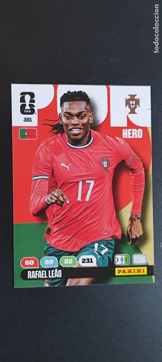 Cromos de F&uacute;tbol: ADRENALYN XL FIFA WORLD CUP 2026 CARD HERO LEAO PORTUGAL # 381 PANINI