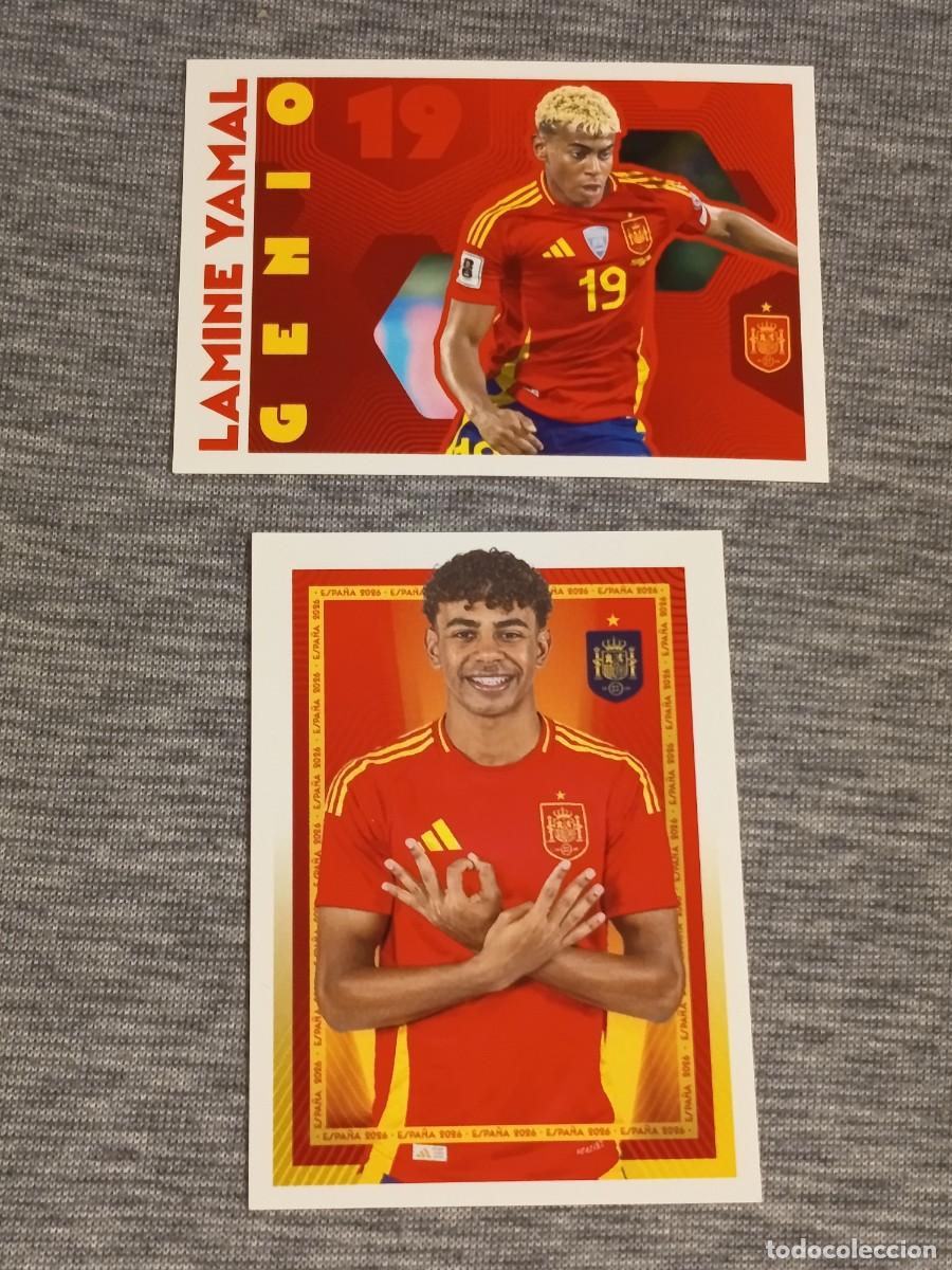 Cromos de F&uacute;tbol: LAMINE YAMAL CARREFOUR MUNDIAL 2026 LOTE 2.CROMOS N&deg;49 Y 71 nuevos sin pegar