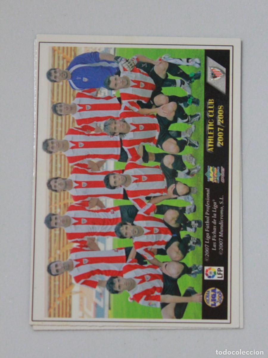 Cromos de F&uacute;tbol: Cromo Athletic Club Bilbao Equipo Liga 2007-2008