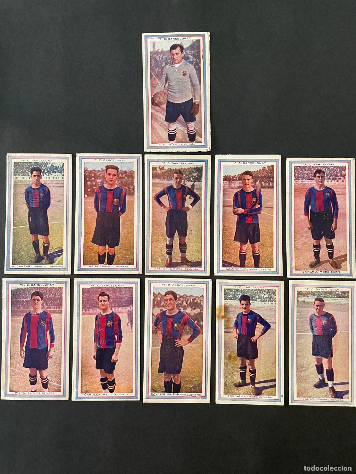 Football Stickers: PAULINO ALCANTARA - SAMITIER - PIERA (COLECCION MUY ANTIGUA FC. BARCELONA) CAMPEONATO DE ESPA&Ntilde;A 1926