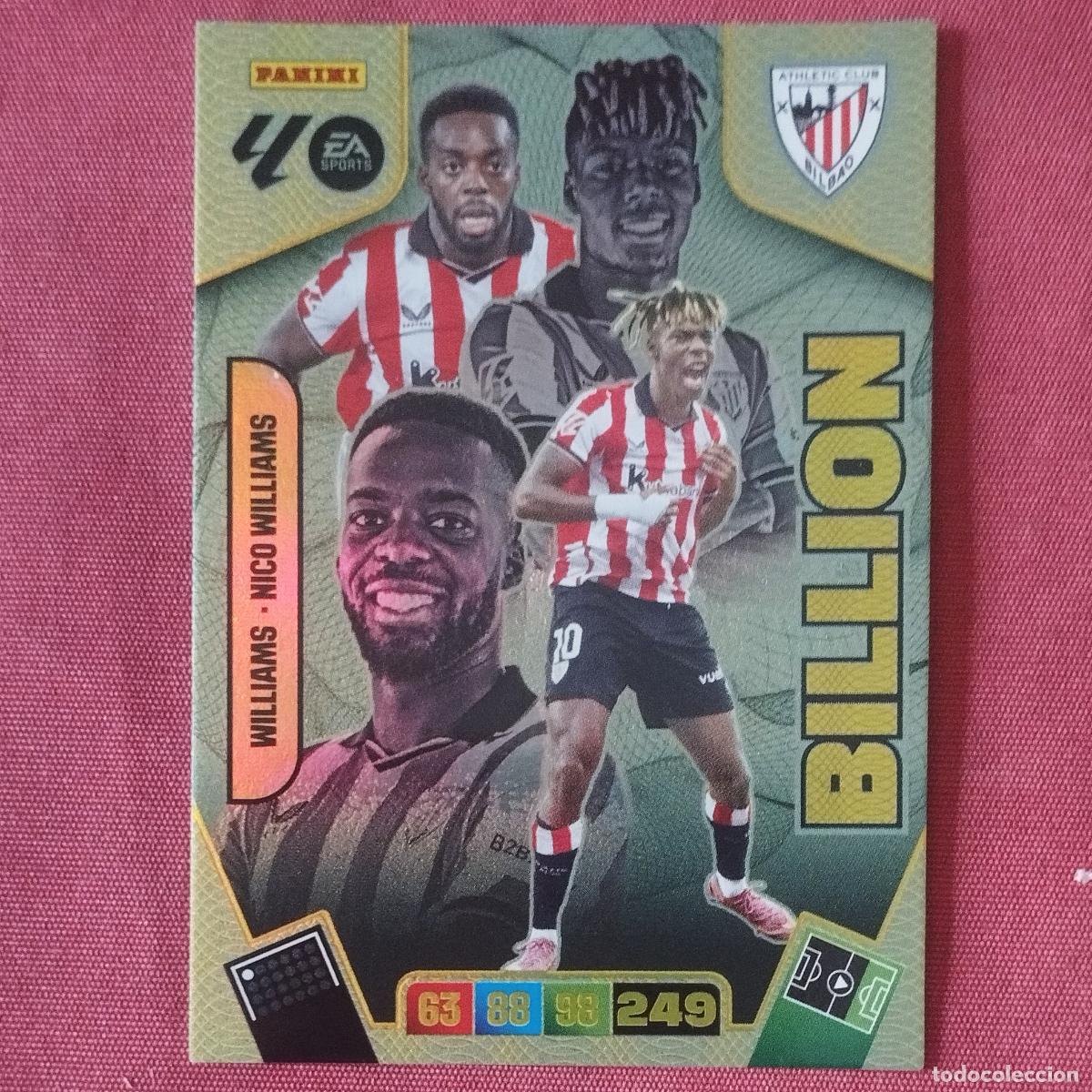 Cromos de F&uacute;tbol: WILLIAMS - NICO WILLIAMS - ATHLETIC BILBAO - BILLION - ADRENALYN 2025 2026