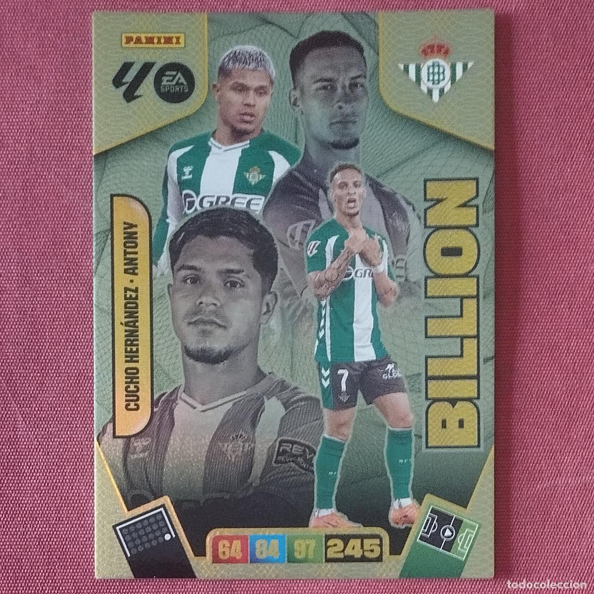 Cromos de F&uacute;tbol: CHUCHO HERNANDEZ - ANTONY - BETIS - BILLION - ADRENALYN 2025 2026