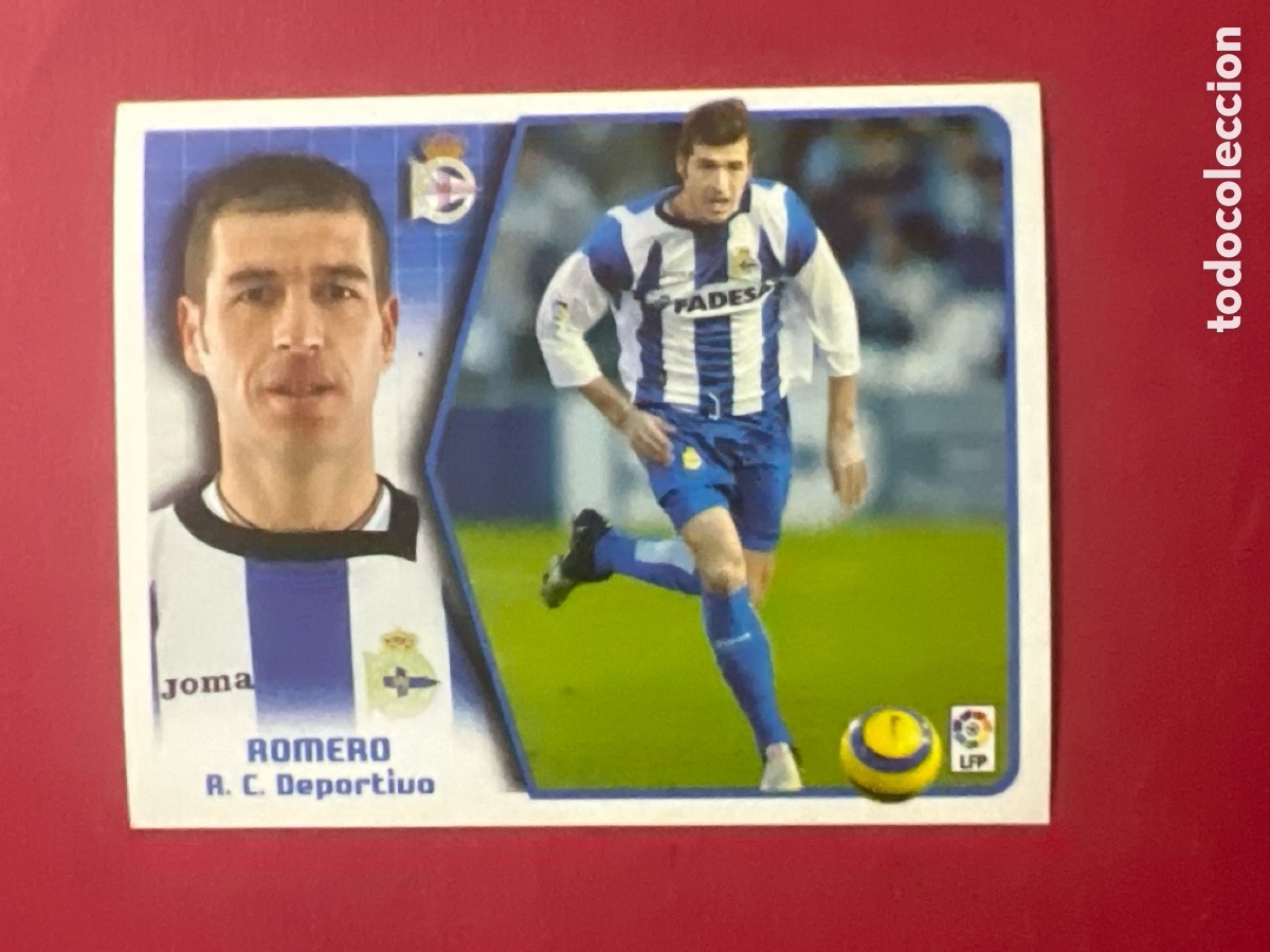 Cromos de F&uacute;tbol: C6945. Liga Este 2005-2006 2005-06 05-06 Deportivo de la Coru&ntilde;a Romero nunca pegado