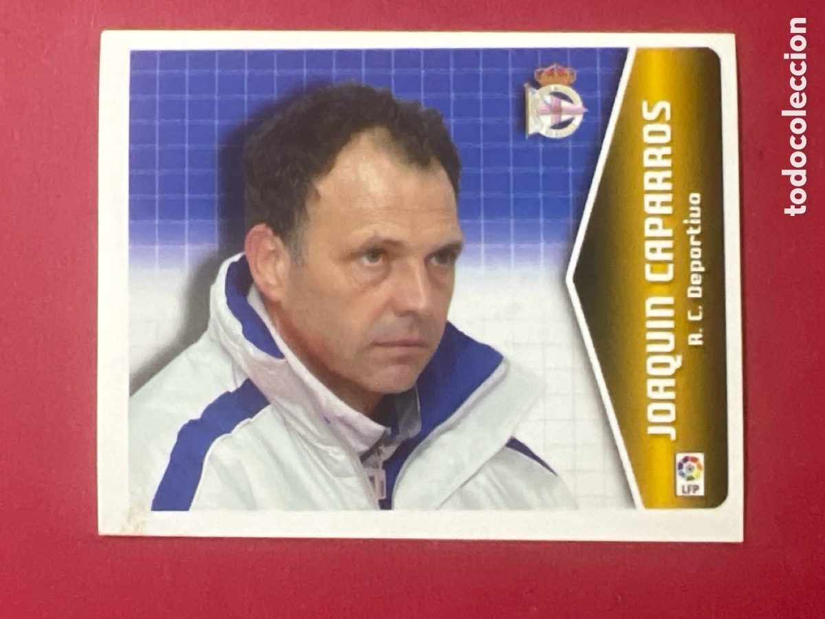 Cromos de F&uacute;tbol: CAPARROS ENTRENADOR DEPORTIVO DE LA CORU&Ntilde;A SIN PEGAR PANINI EDICIONES ESTE LIGA 2005 2006 05 06