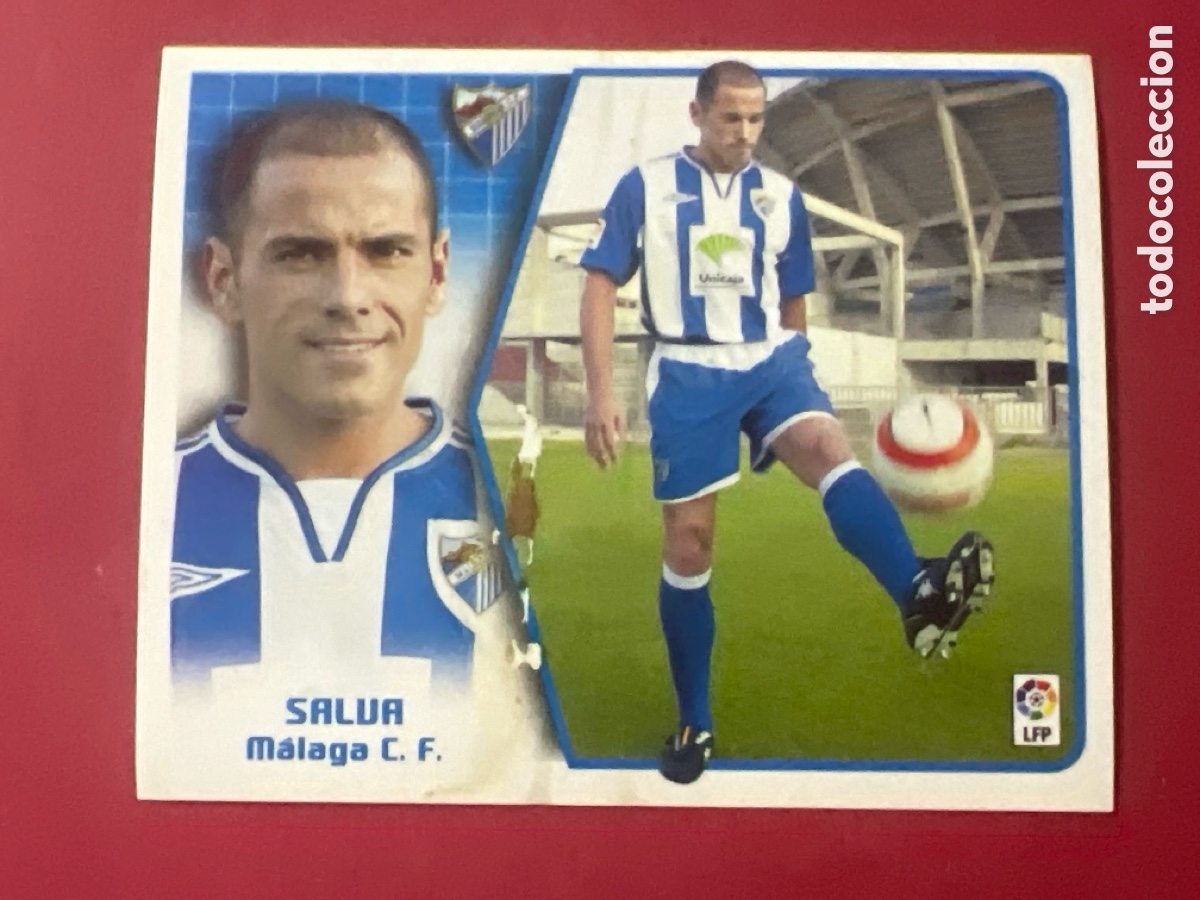 Cromos de F&uacute;tbol: C6956. CROMO FUTBOL SALVA MALAGA C.F. RECORTADO FICHAJE N&ordm; 6 LIGA ESTE 2005-2006/05-06