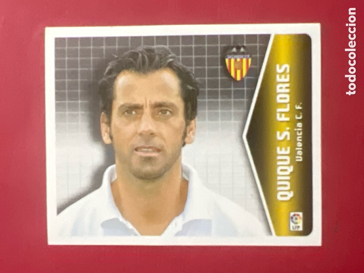 Figurine di Calcio: C6966. QUIQUE S. FLORES ENTRENADOR VALENCIA C. F. LIGA ESTE 2005/2006 05 06 NUNCA PEGADO SIN PEGAR