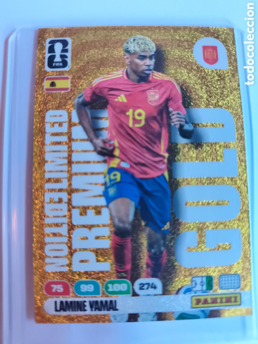 Cromos de F&uacute;tbol: PREMIUM GOLD LAMINE YAMAL FIFA 2026