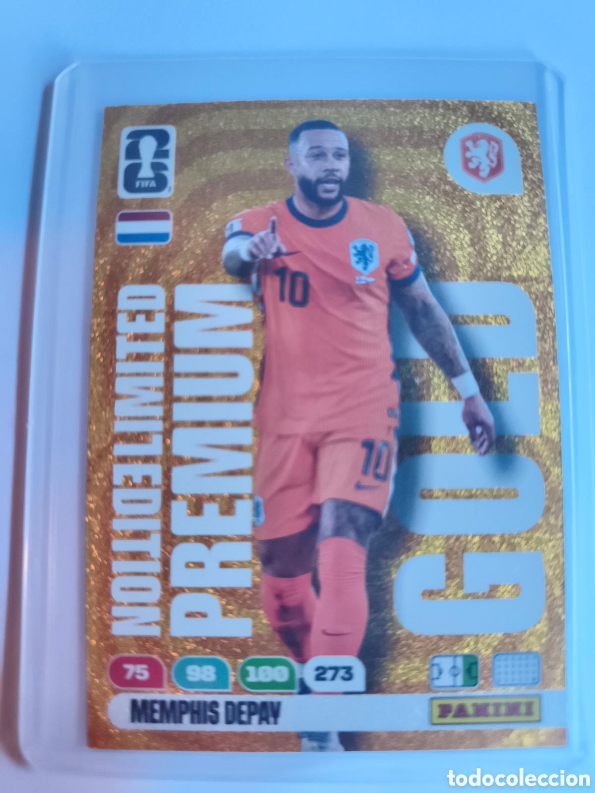 Cromos de F&uacute;tbol: FIFA 2026 PREMIUM GOLD MEMPHIS DEPAY